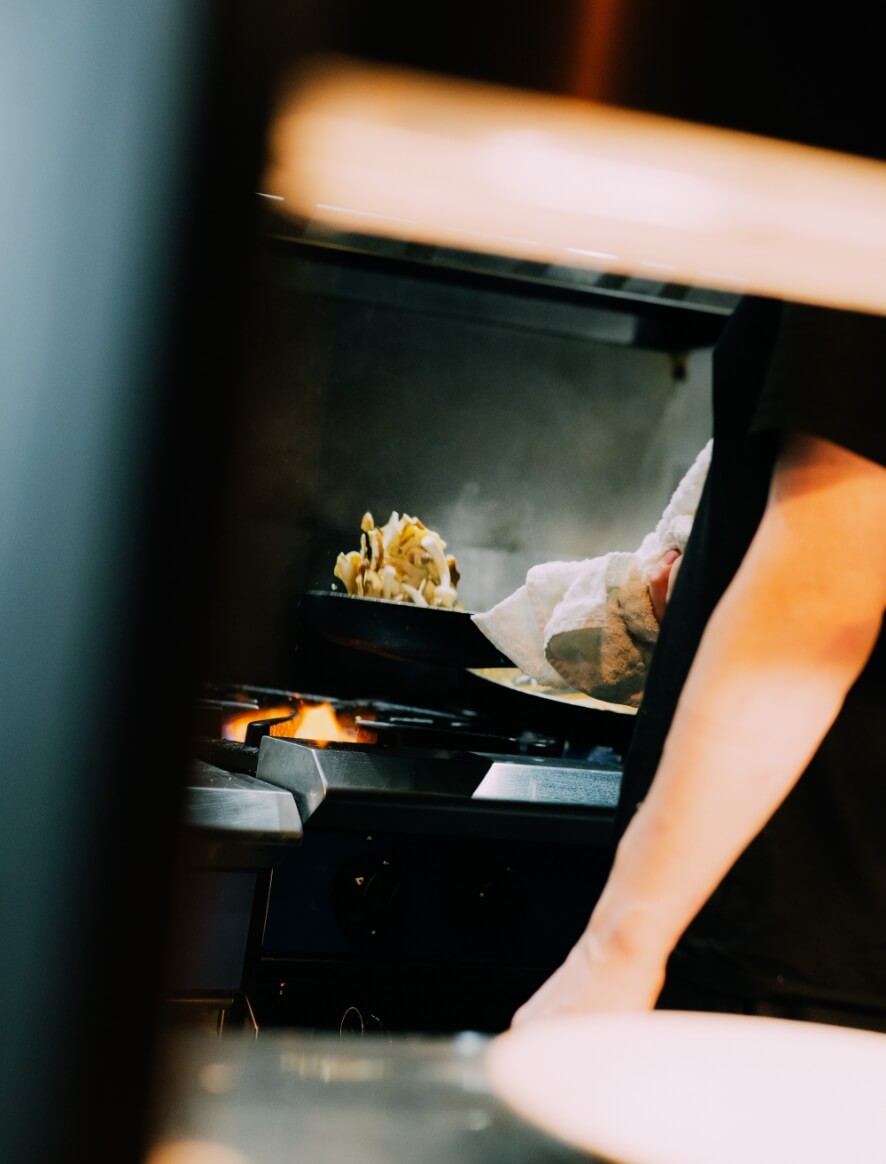 A chef in a kitchen